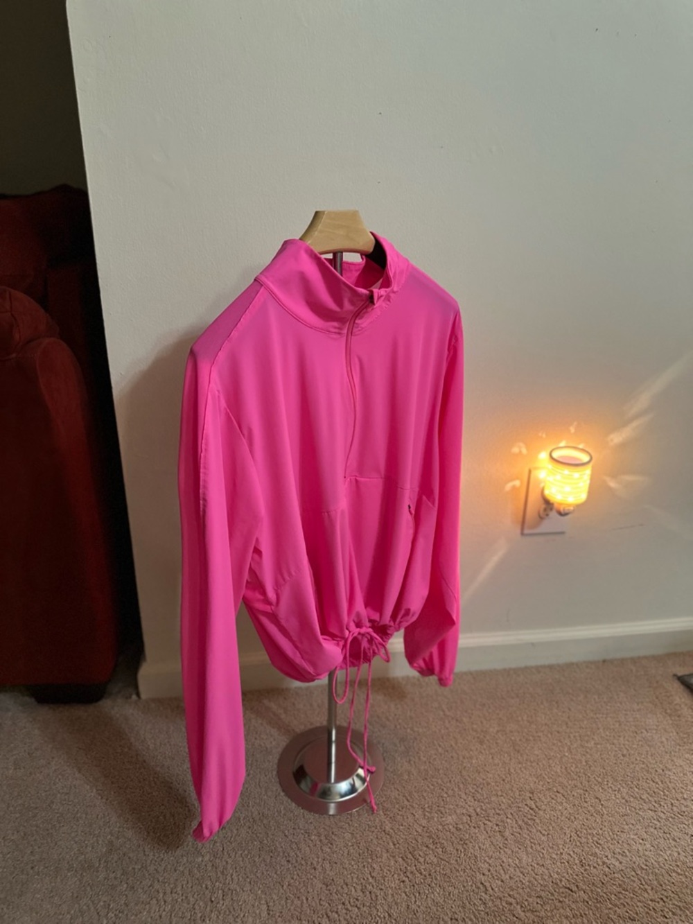 Sweaty Betty Bright Pink Zip-Up Active Top